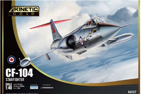 โมเดลเครื่องบินรบ Kinetic Model 1/48 KI-K48127 CF-104 Starfighter