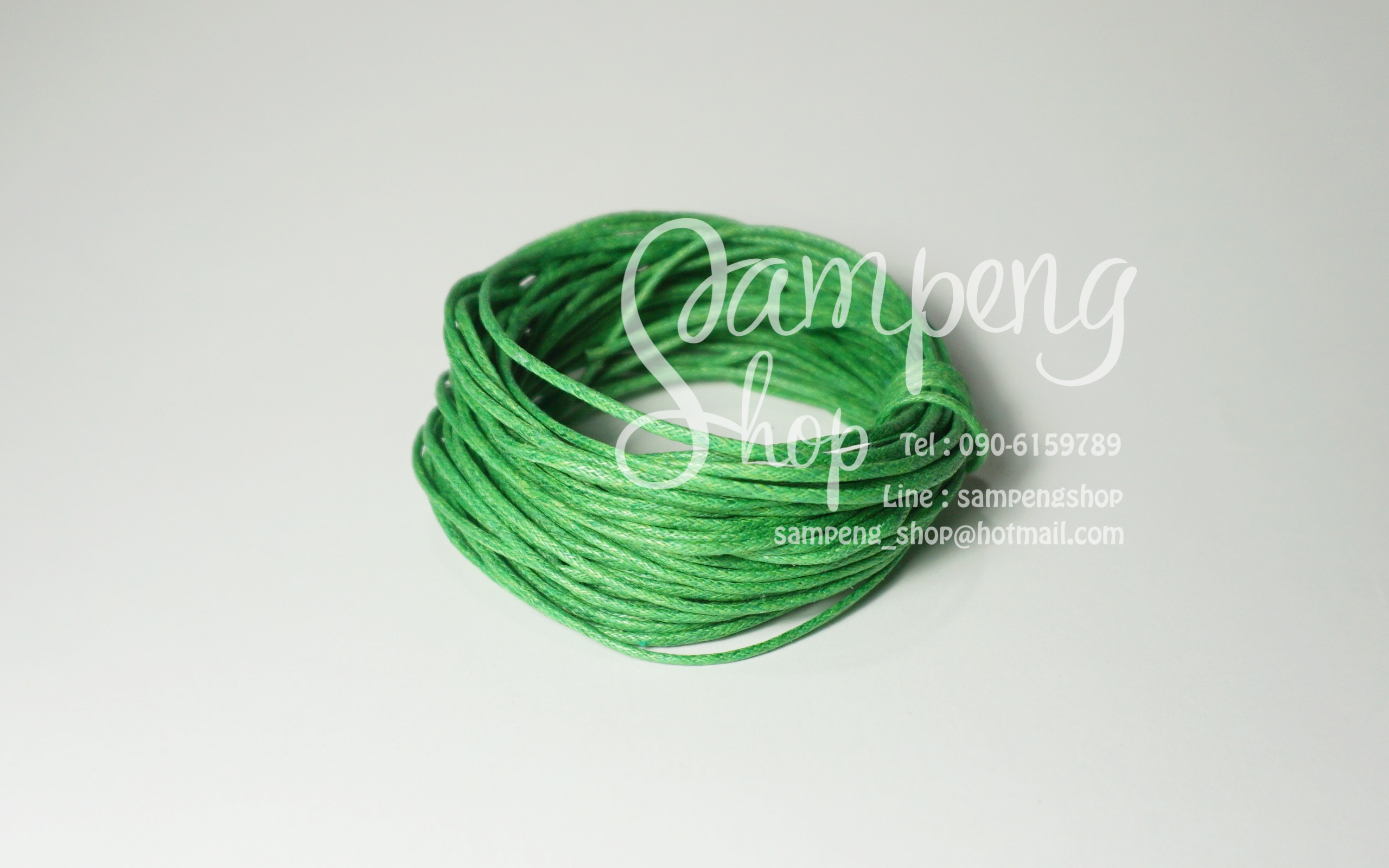เชือกคอตตอน สีเขียว 1.5มิล