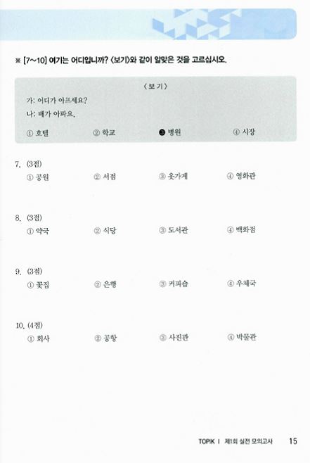 หนังสือข้อสอบ Pass New TOPIK ระดับเริ่มต้น TOPIK 1 +CD (2015)