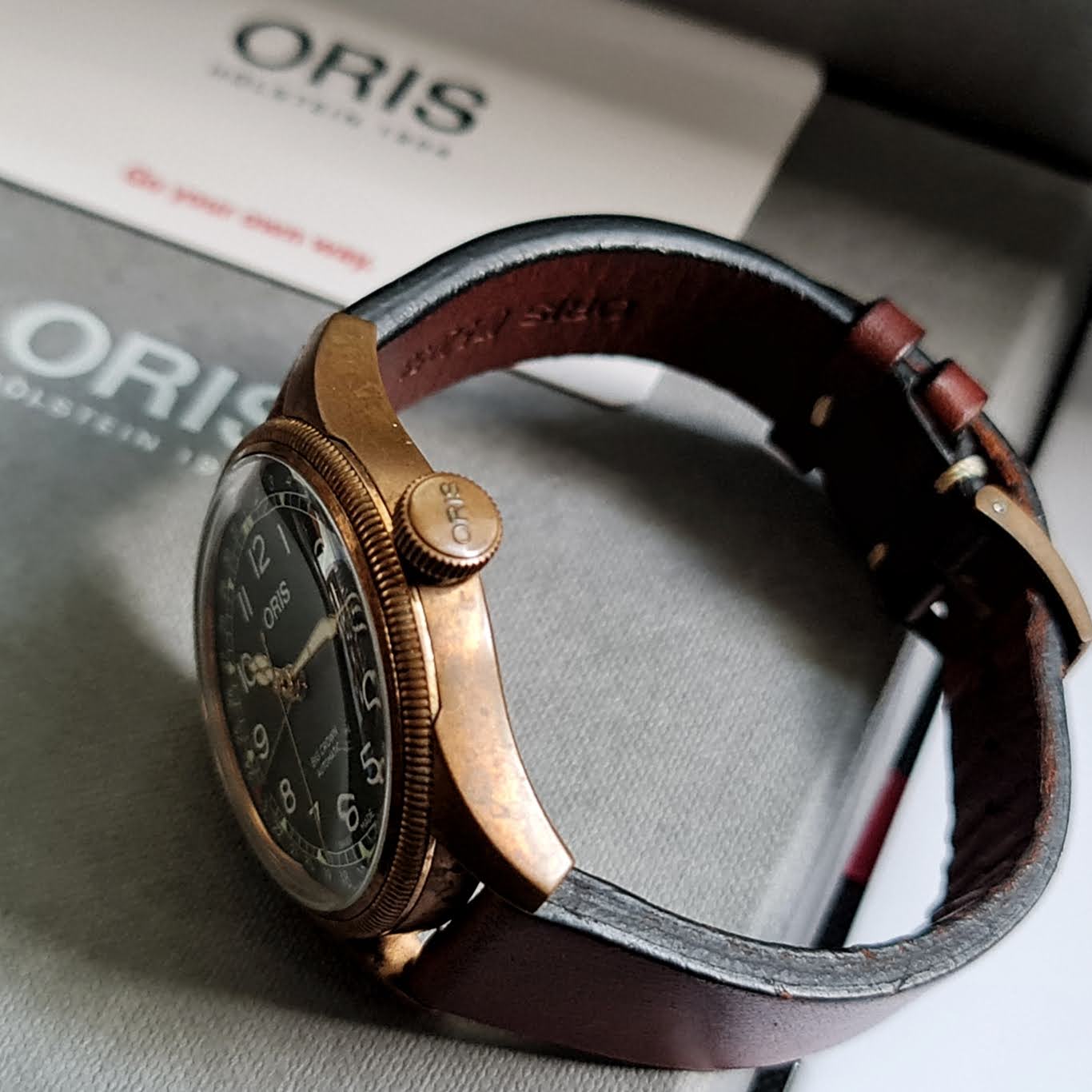 นาฬิกา Oris Big Crown Pointer Date 80th Anniversary 40mm สายหนัง มือสอง ของแท้