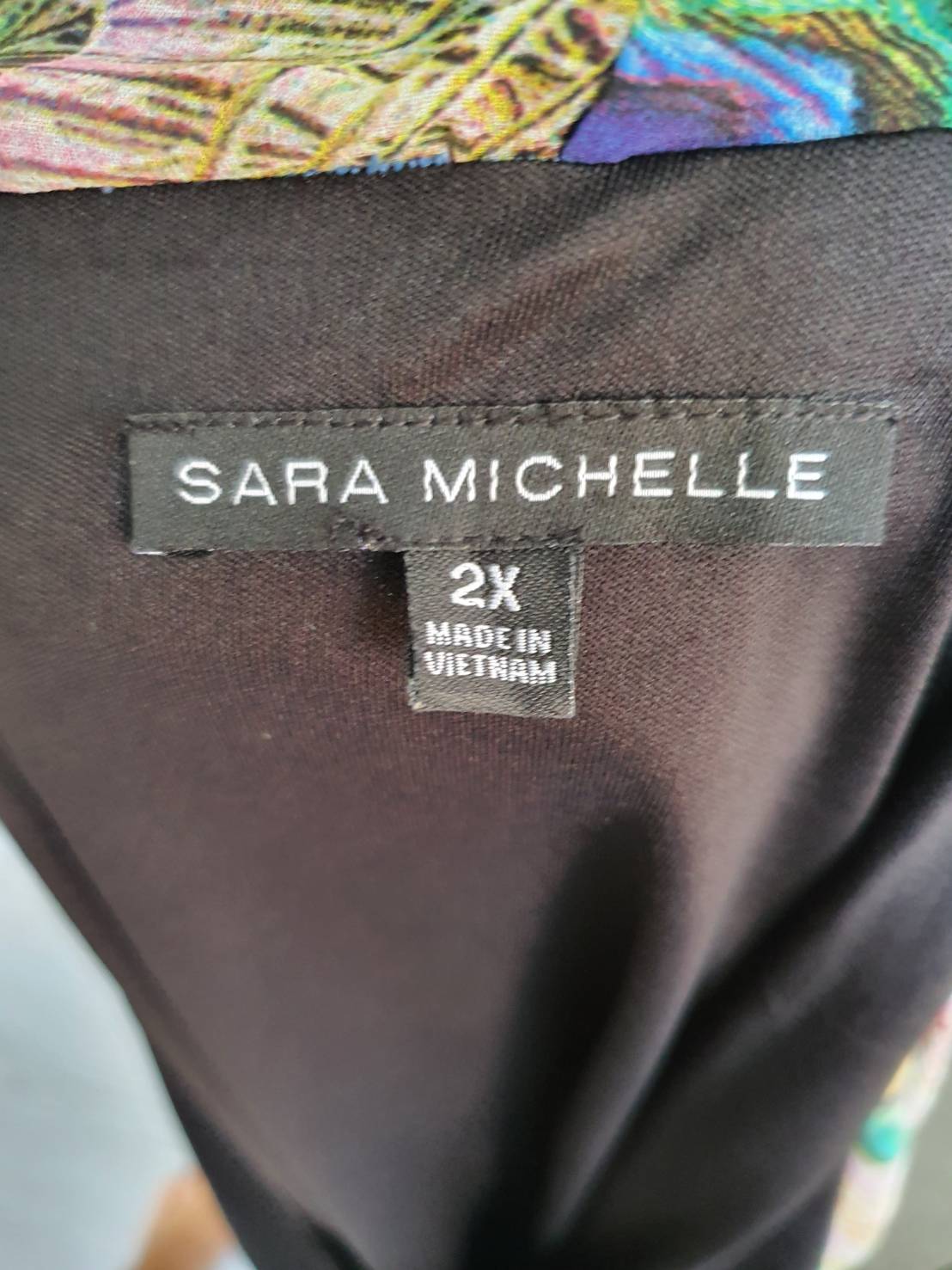 FF04434 เสื้อคลุมมือสอง ลายนกยูง แบรนด์ sara michelle อก free-50 นิ้ว