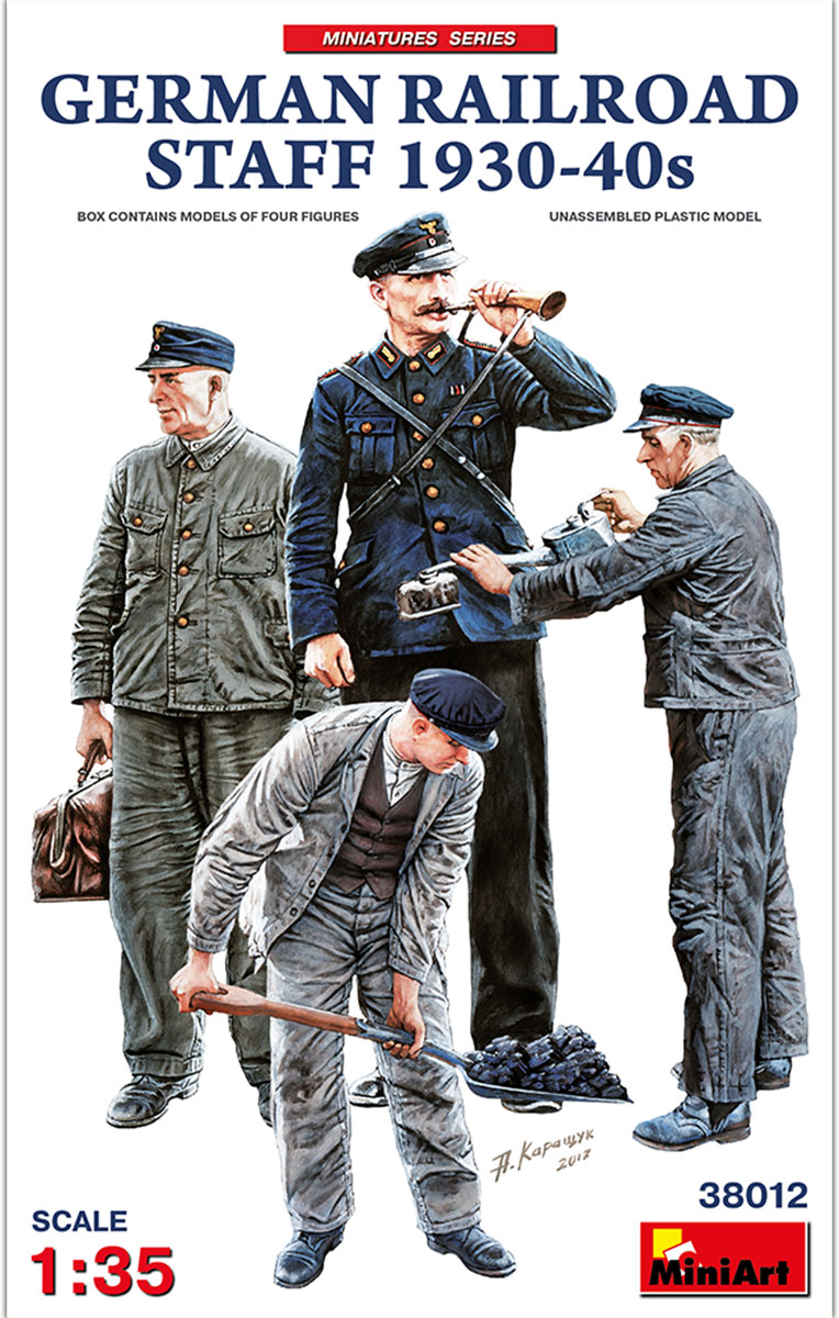โมเดลฟิกเกอร์ทหาร MiniArt ขนาด 1/35 MI38012 German Railroad Staff 1930-40s