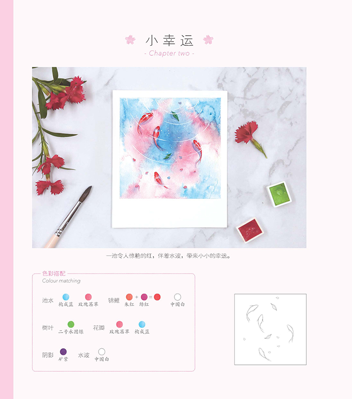 (Pre-order) หนังสือสอนระบายสีน้ำ Polaroid Watercolor