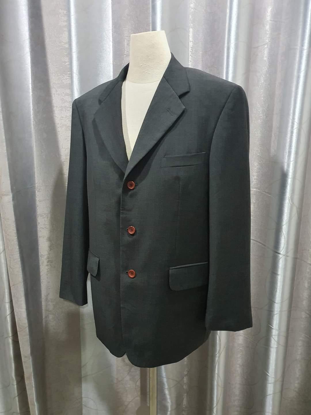 SUIT C0011 เสื้อสูท นำเข้า มือสอง สีเทาเข้ม ARANCHIO อก 43 นิ้ว