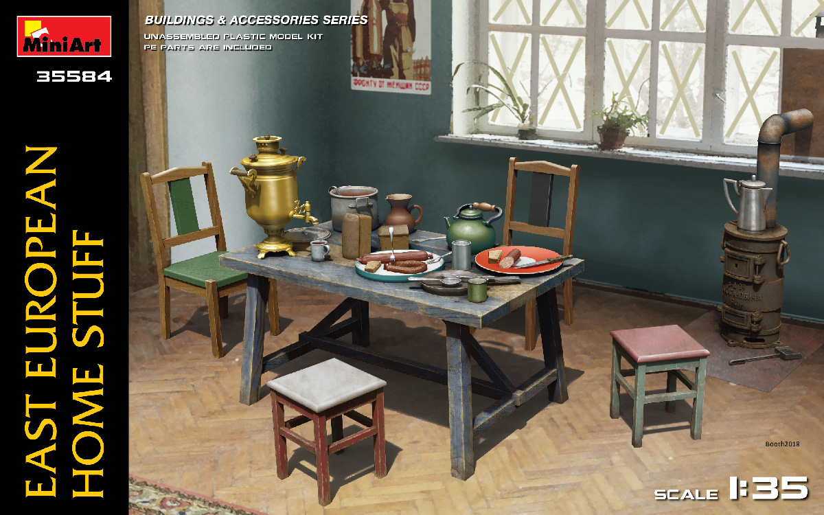 โมเดลฟิกเกอร์ MiniArt ขนาด 1/35 MI35584 East European Home Stuff Buildings & Accessories Series