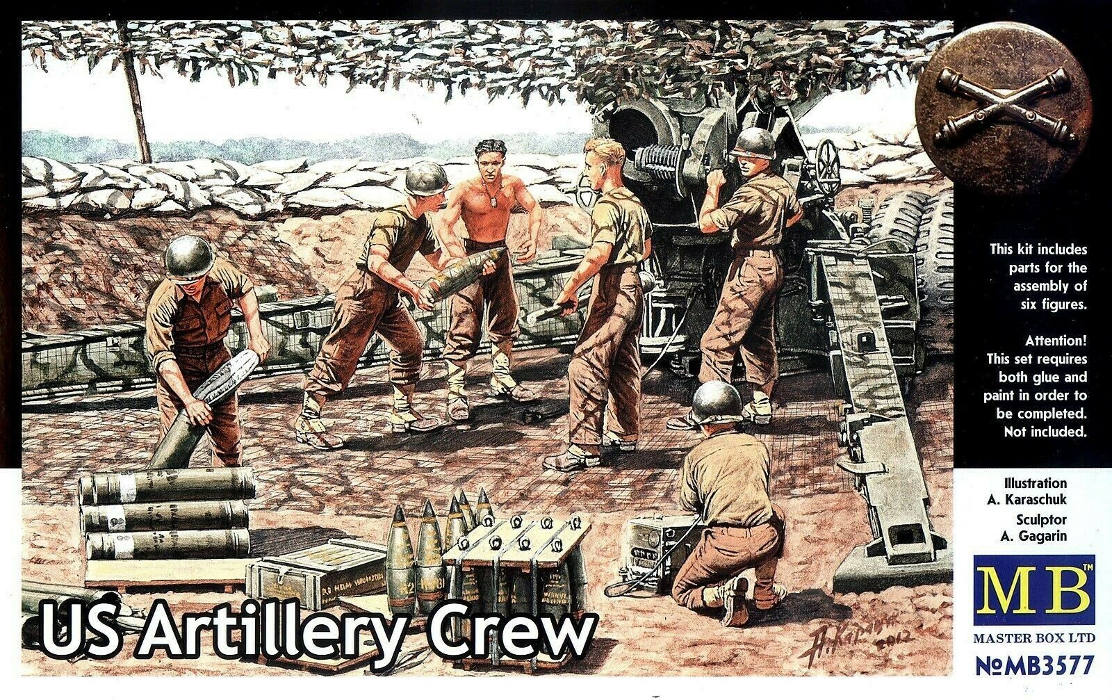 โมเดลฟิกเกอร์ Master Box ขนาด 1/35 MB3577 US Artillery Crew