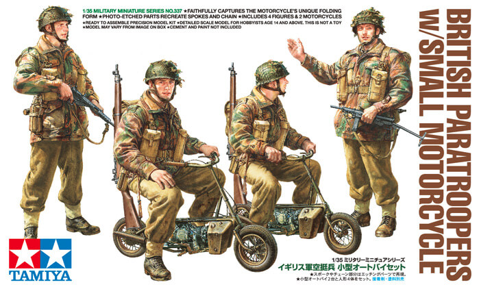 โมเดลฟิกเกอร์ทหาร Tamiya ขนาด 1/35 TA35337 British Paratroopers