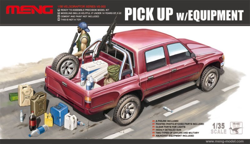 โมเดลรถกระบะ Meng Model ขนาด 1/35 VS-002 Pick Up w/Equipment