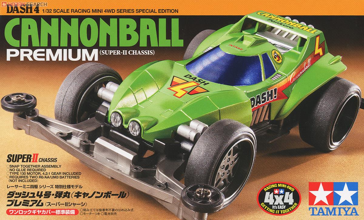 รถมินิ 4WD ทามิย่า ขนาด 1/32 Tamiya Mini 4WD TA95225 Dash4 Cannonball Premium (Super II)