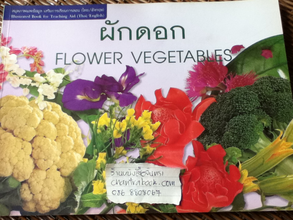 สมุดภาพและข้อมูล เสริมการเรียนการสอน(ไทย/อังกฤษ) ผักดอก **ซื้อ4เล่ม 300 บาท งดของแถม**