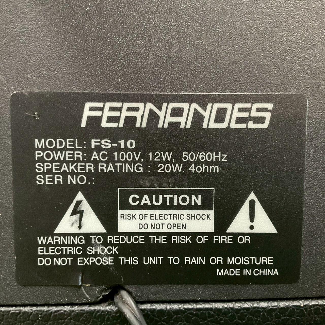 แอมป์กีต้าร์ FERNANDES : FS-10