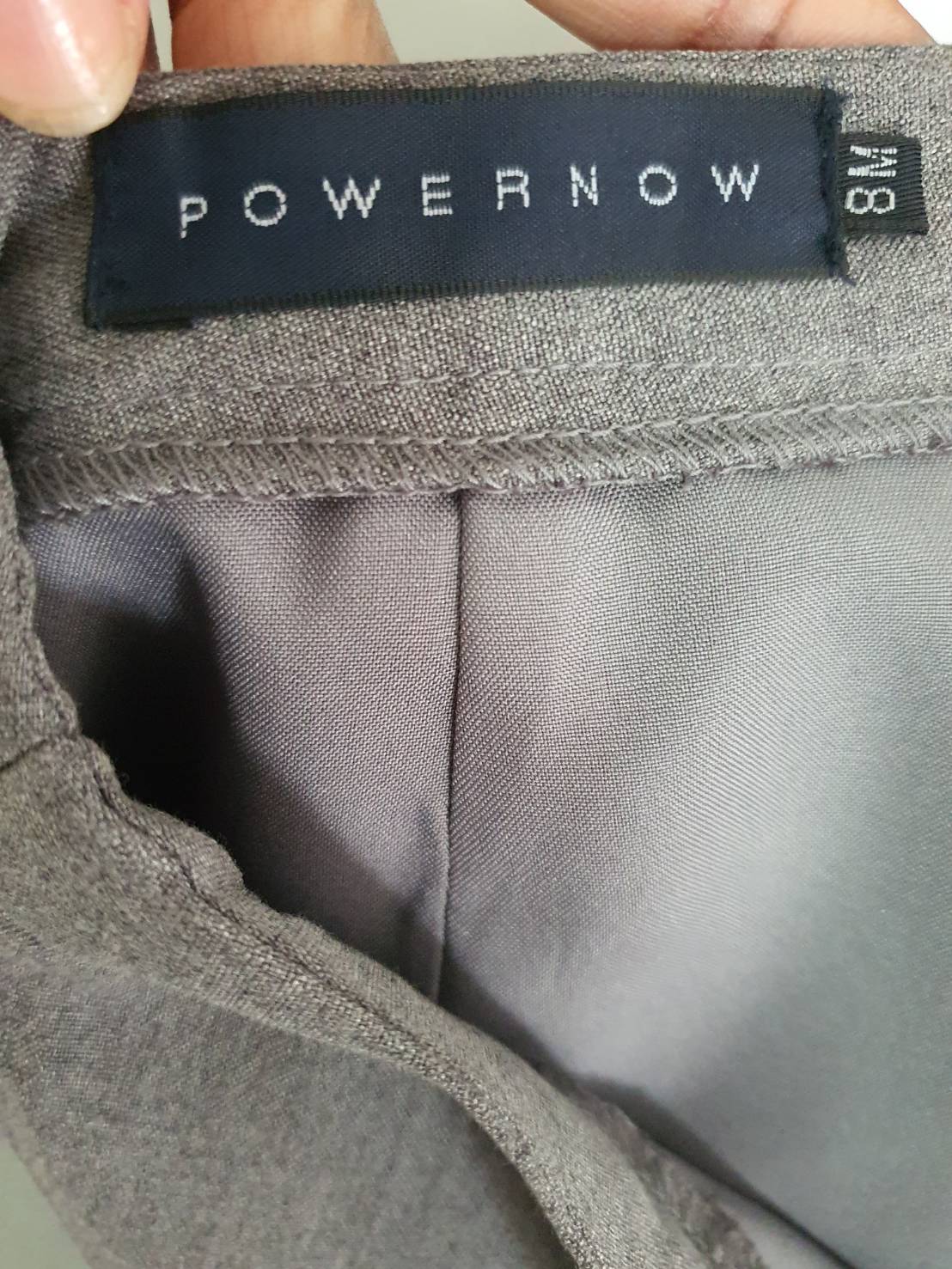 FF06356 กระโปรงสีเทา มือสอง แบรนด์ POWERNOW เอว 26 นิ้ว