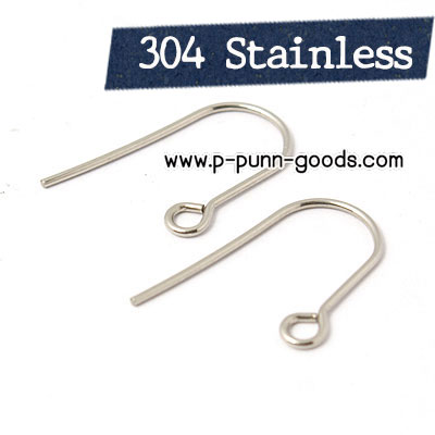 ก้านต่างหูสแตนเลส 22 มม. แบบเกี่ยว (304 Stainless Steel)