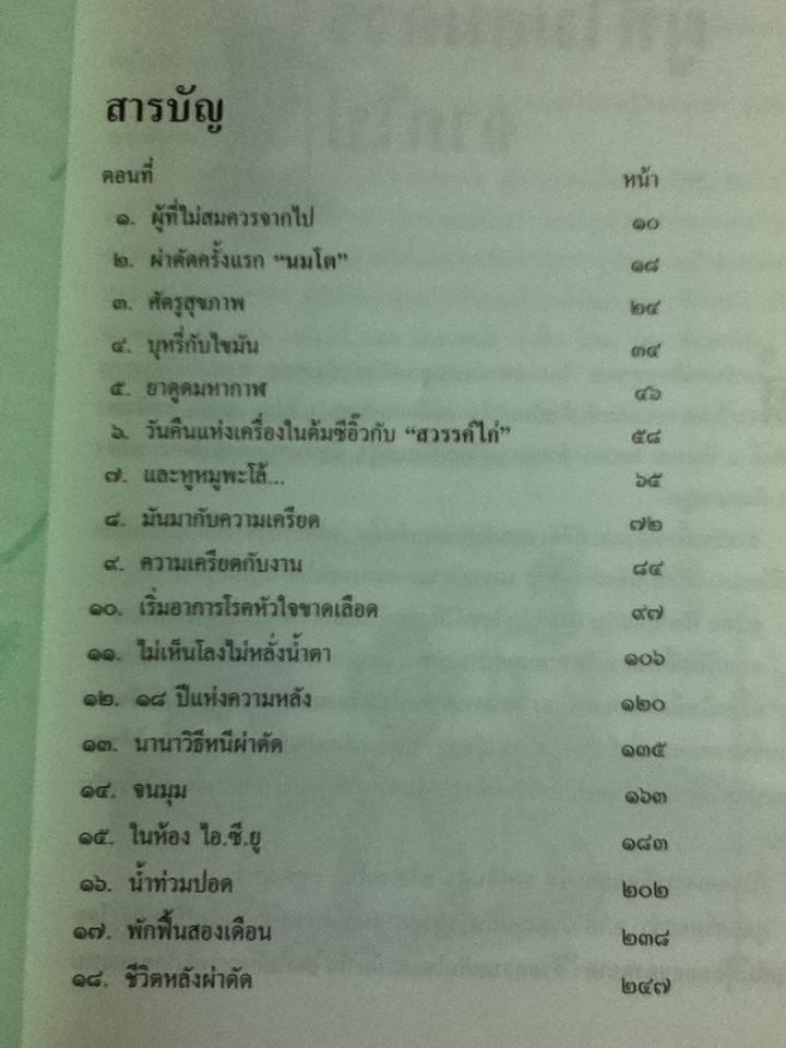 คำให้การของคนถูกผ่าตัดหัวใจบายพาส/ เตชะพิทย์ แสงสิงแก้ว