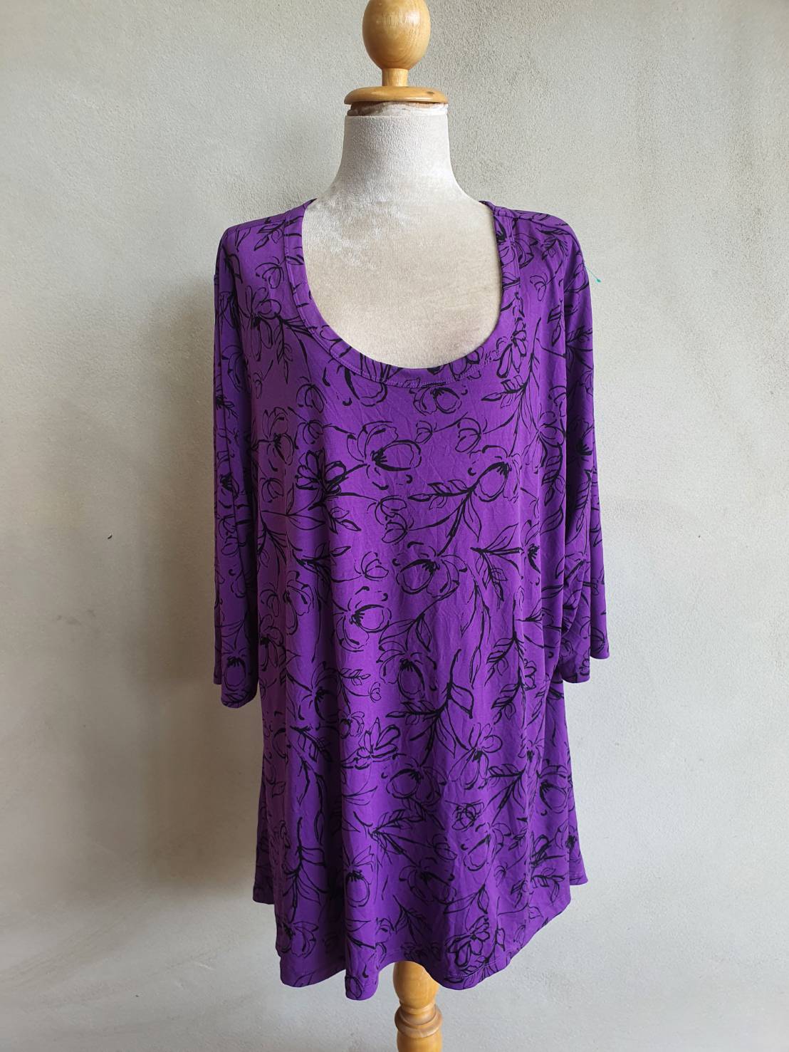 FF04902 เสื้อผ้ามือสอง สีม่วง แบรนด์ woman within อก 45-60นิ้ว