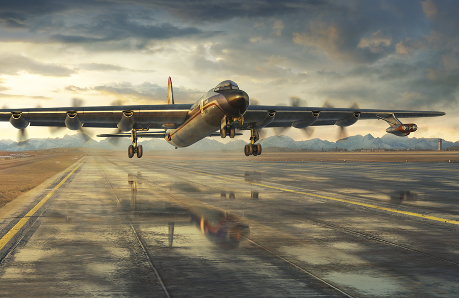 โมเดลเครื่องบิน Roden ขนาด 1/144 RO348 CONVAIR NB/XB-36H CRUSADER