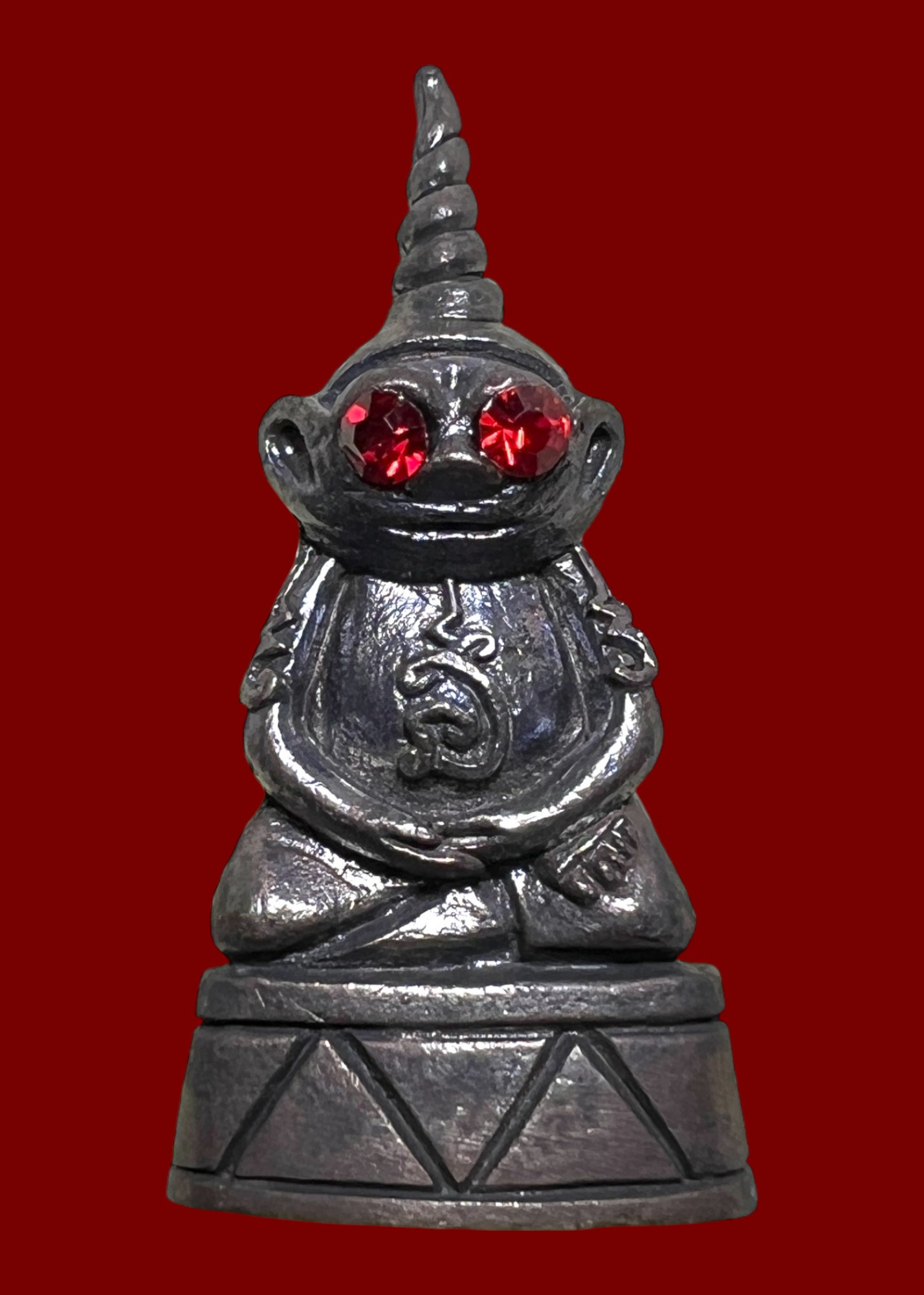 พ่องั่งตาแดง (เนื้อสัมฤทธิ์รมดำ) Red Eyes Ngang. (bronze material, black plated) SKU-03244