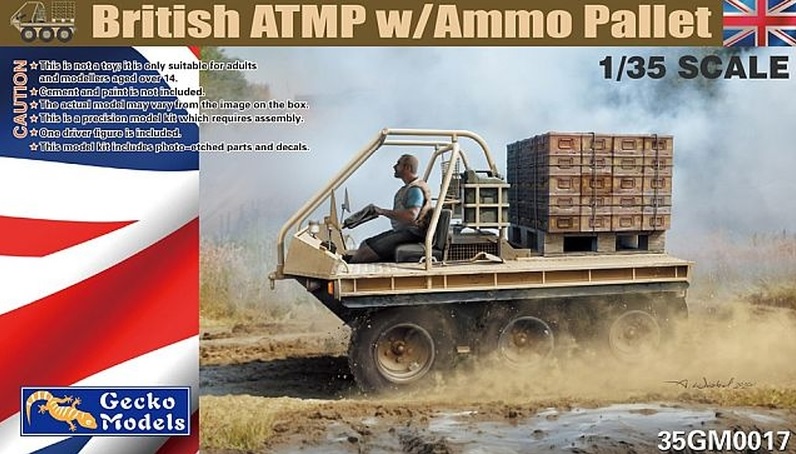 โมเดลรถบรรทุกกระสุน ขนาด 1/35 Gecko Model 35GM0017 BRITISH ATMP W\AMMO PALLET