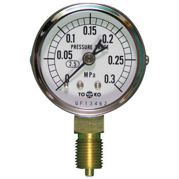 Common pressure gauge A type Φ 50 : TOKO : AT1/4G 50x 0.3 MPa