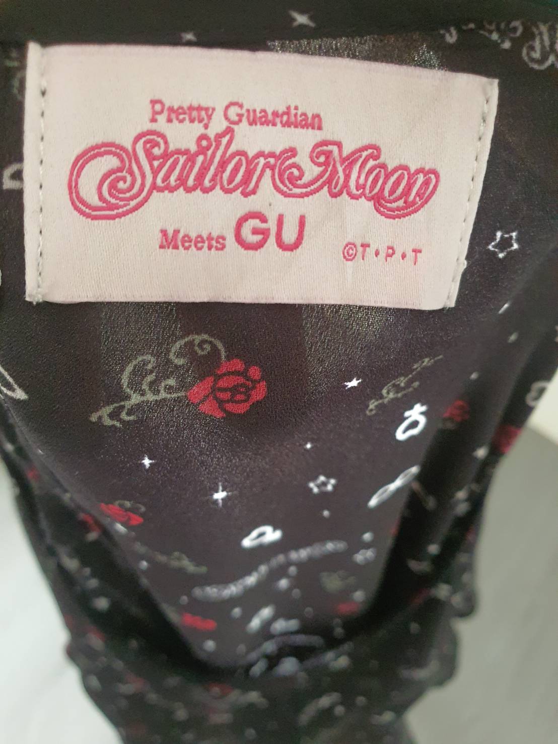 FF05719 เสื้อชีฟอง สีดำ มือสอง แบรนด์ GU อก 40 นิ้ว