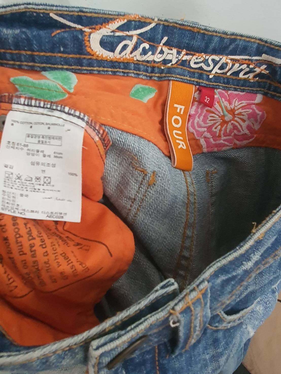 FF06260 กางเกงยีนส์ มือสอง แบรนด์ ESPRIT เอว 28 นิ้ว