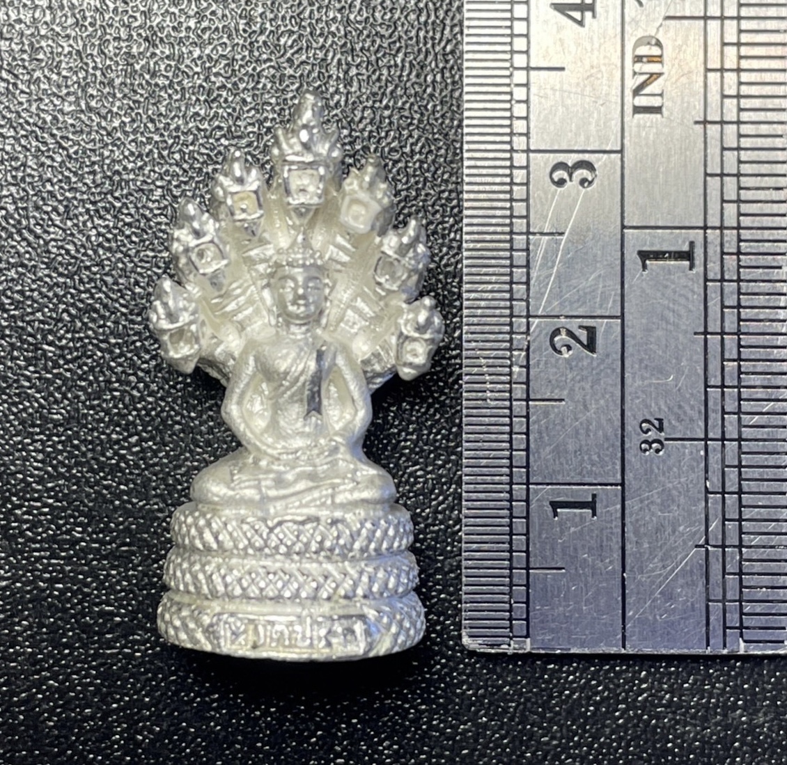 พระนาคปรก (พิมพ์ใหญ่, ชุบเงิน) Phra Nak Prok (big size, silver plated). SKU-02181