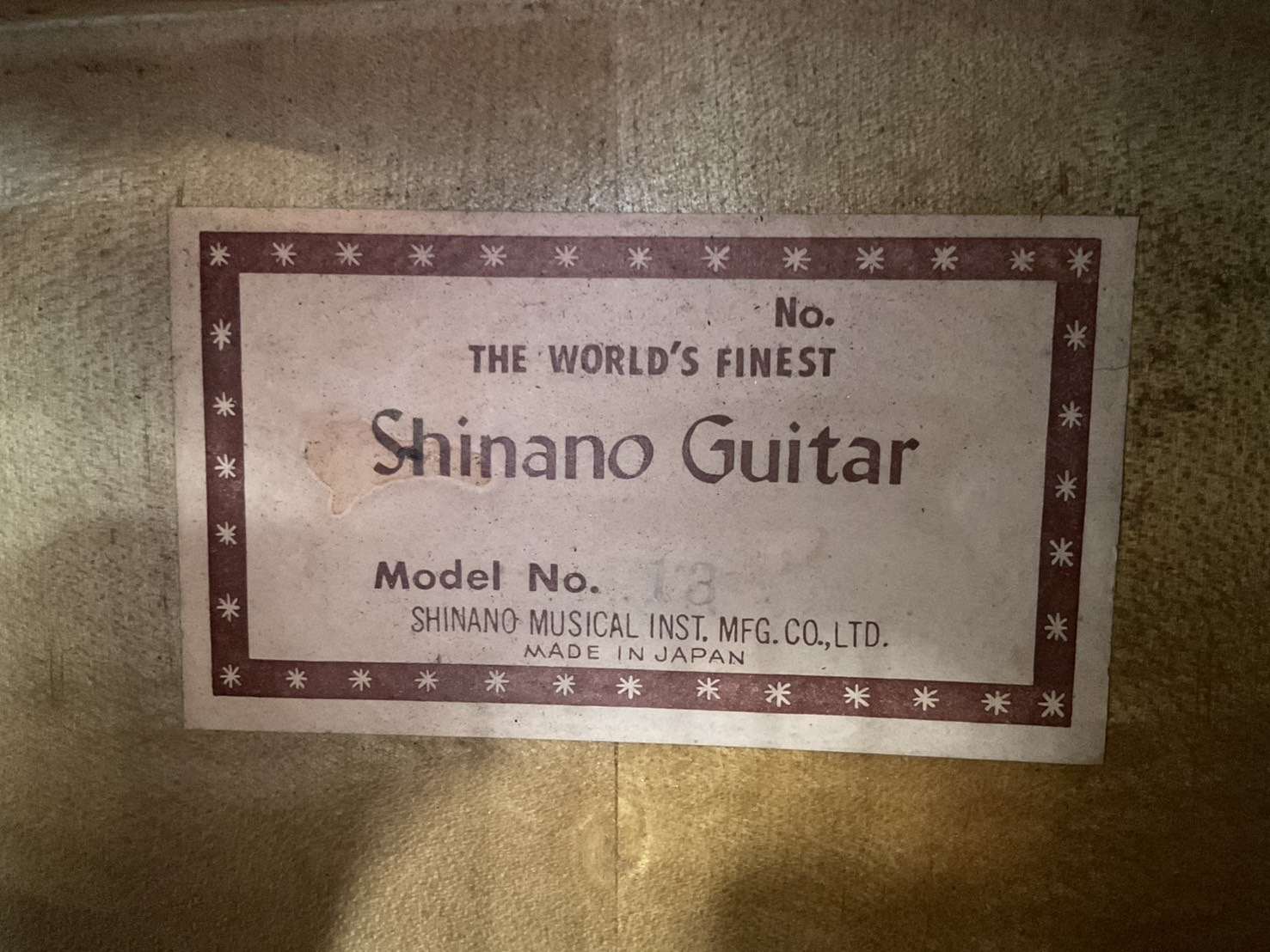 กีต้าร์คลาสสิค Shinano : No.13