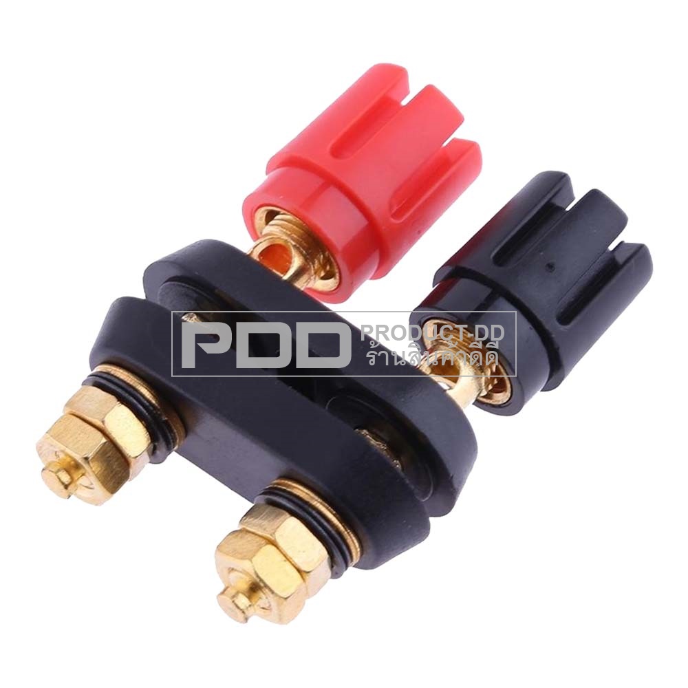 ขั้วลำโพง บานานาแจ๊ค 4 mm Banana Jack ตัวเมียแบบคู่หัวแฉก สำหรับยึดแท่น