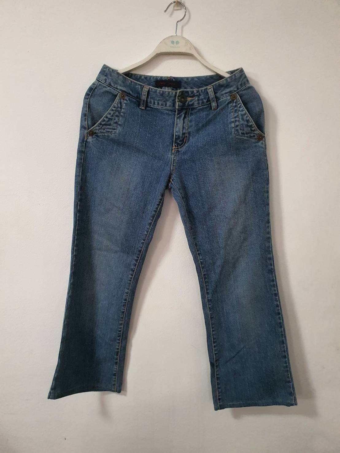 FF06252กางเกงยีนส์มือสอง ขายาว แบรนด์ bossoni jeans เอว 30 นิ้ว