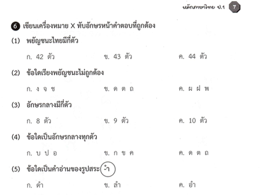 แบบฝึกหลักภาษาไทยป.1+เฉลย (เล่มพ่อขุน) สำนักพิมพ์โฟกัส