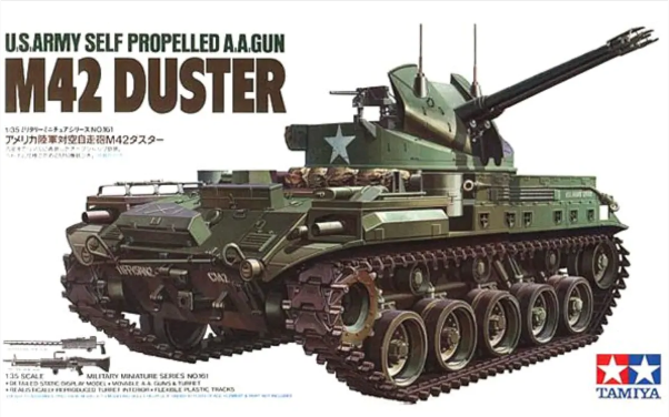 โมเดลรถถังทามิย่า ขนาด 1/35 Tamiya TA35161 M42 Duster (w/3 Figures)