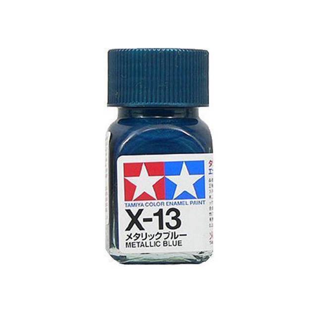 สีทาโมเดล สูตรน้ำมัน สีอีนาเมล สีเพ้นฟิกเกอร์ ทามิย่า Tamiya Enamel X-13 Metallic Blue (10 ml)
