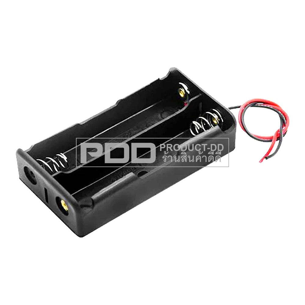 รางถ่าน 18650 ใส่ถ่าน 2 ก้อน ต่ออนุกรม 7.4V กะบะถ่าน Batterry Holder มีสายต่อ