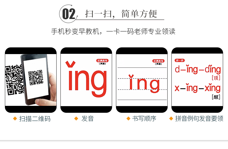 บัตรคำศัพท์สมาร์ทการ์ดภาษาจีนสอนออกเสียงพินอิน 聪明宝宝跟我学拼音
