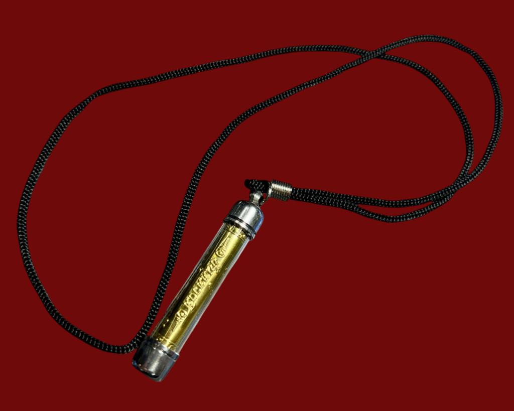 ตะกรุดนารายณ์แปลงรูปดวงดี (เนื้อทองเหลือง) Great Fortune Narai Transformation Takrud (brass material). SKU-03462