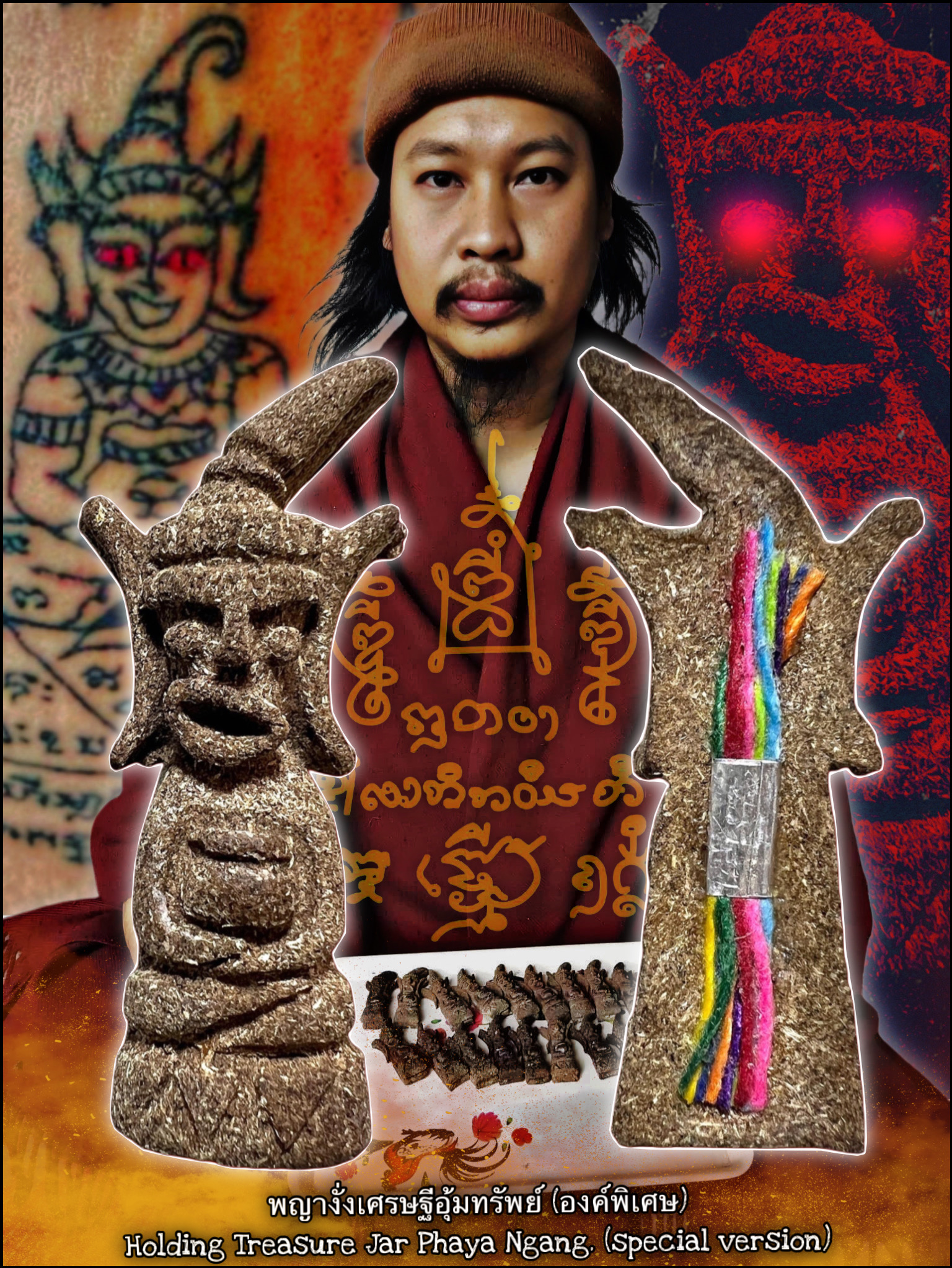 พญางั่งเศรษฐีอุ้มทรัพย์ (องค์พิเศษ) Holding Treasure Jar Phaya Ngang. (special version) SKU-04024