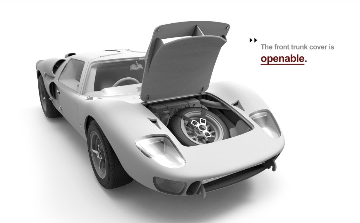 โมเดลรถสปอร์ต MENG RS-002 1/12 Ford GT40 Mk.II ’66 Sport Car Classic