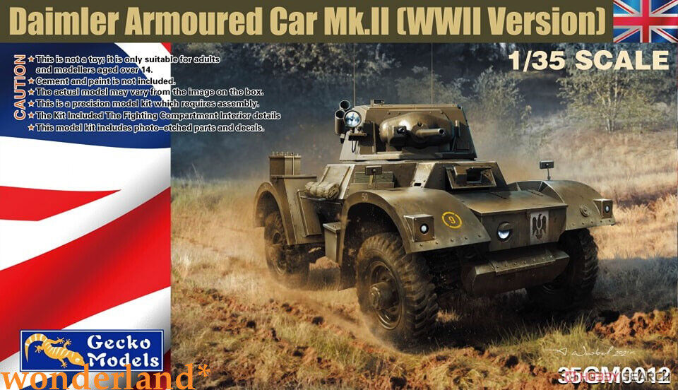โมเดลรถหุ้มเกราะทหาร ขนาด 1/35 Gecko Model 35GM0012 DAIMLER ARMOURED CAR MK. II (WWII VERSION)
