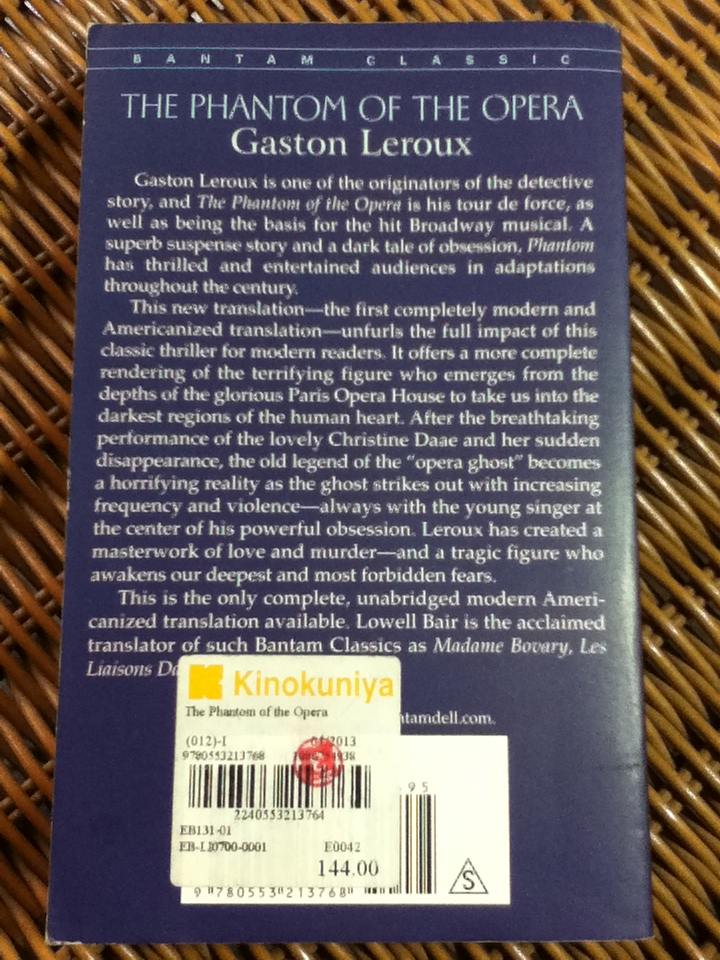 THE PHANTOM OF THE OPERA/ Gaston Leroux
