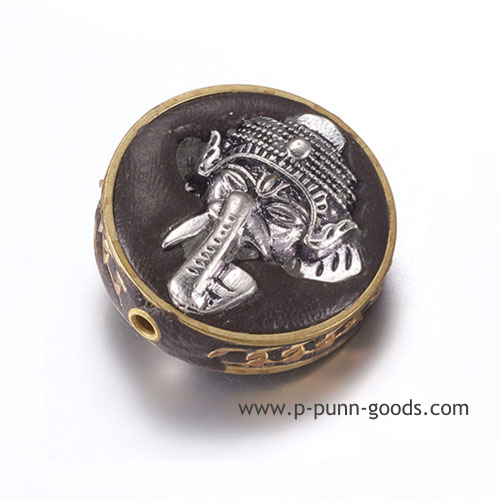 ลูกปัดอินโดนีเซีย 28~28.5 มม.(Handmade Indonesia Beads)