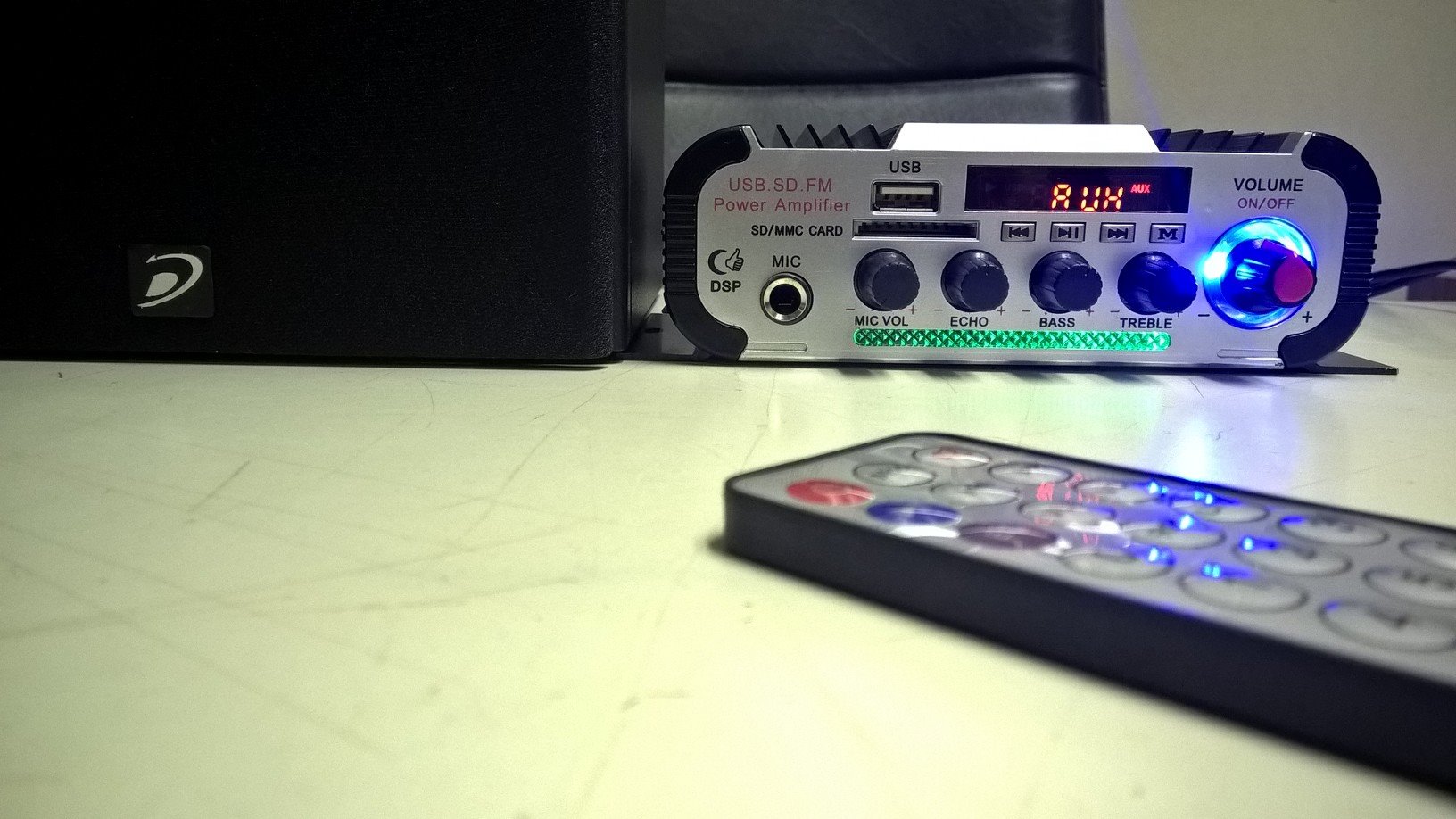 แอมป์อเนกประสงค์ Kentiger HY-600 : DC12V Microphone Power Amplifier for USB SD/MP3 Format/FM