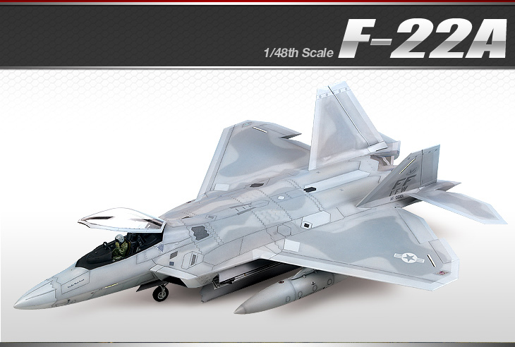 โมเดลรถเครื่องบินจำลอง Academy ขนาด 1/48 AC12212 F-22A AIR DOMINANCE FIGHTER
