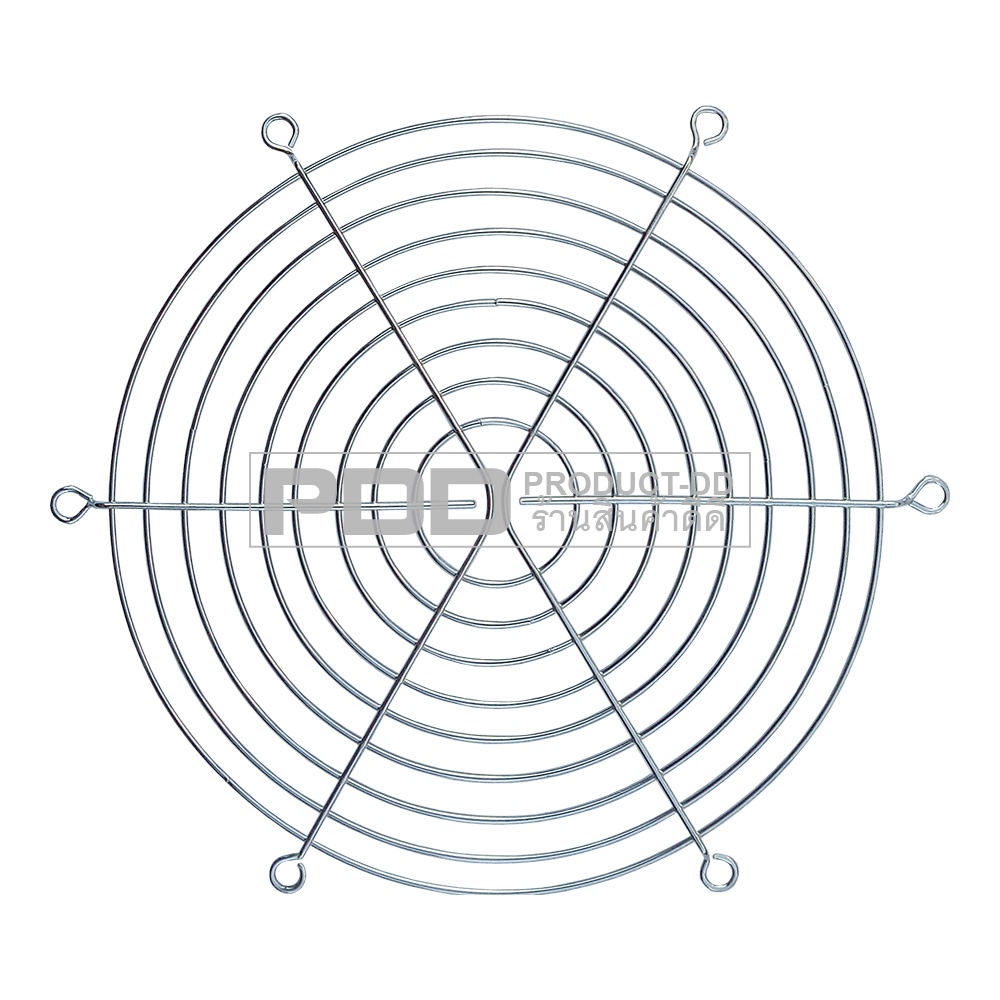 ตะแกรงพัดลมเหล็กชุบ พร้อมน็อตสกรู 4x15 มม. (M4x15) สำหรับพัดลมแบบกลม 8 นิ้ว 20 ซม.