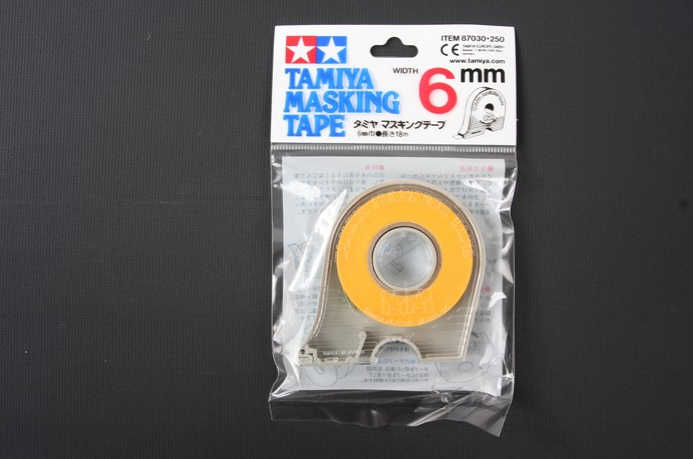 TA87030 Tamiya Masking Tape 6mm เทปบังพ่นสี เส้นตรง (มีตลับตัด)
