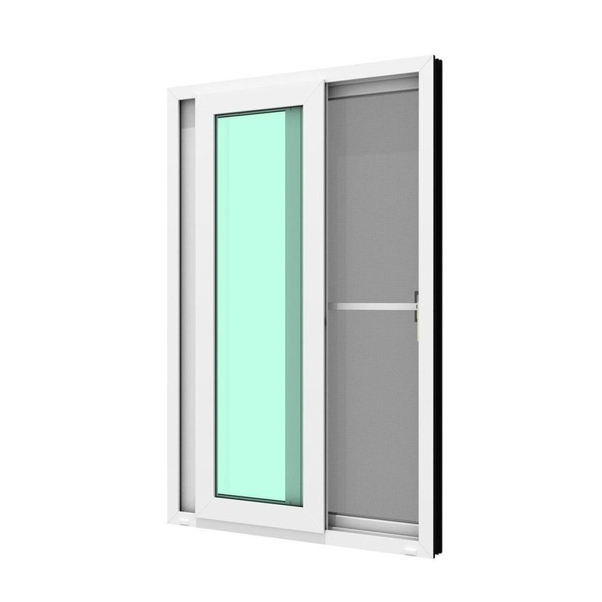 WINDSOR หน้าต่างบานเลื่อนสลับ พร้อมมุ่งกันแมลง 120 x 110 ซม.