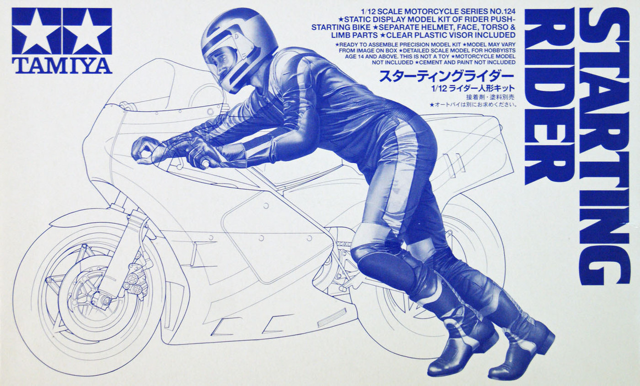 โมเดลฟิกเกอร์นักแข่งมอเตอร์ไซด์ ขนาด 1/12 Tamiya TA14124 Starting Rider