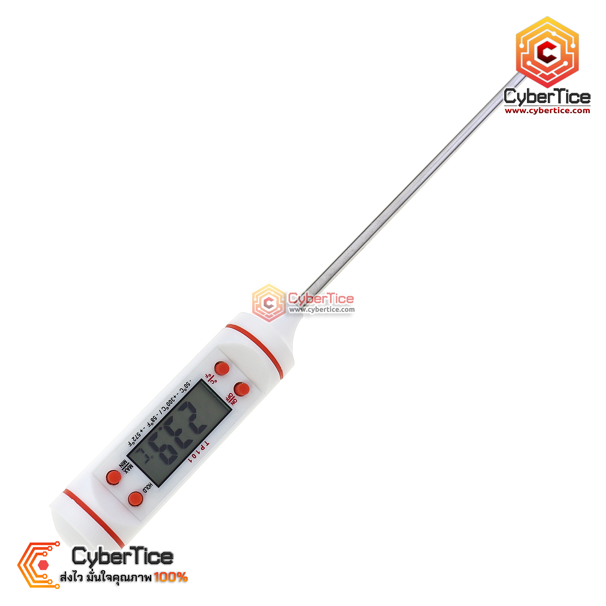 เครื่องวัดอุณหภูมิอาหาร ขอเหลว TP101 food thermometer plug-in bread ...