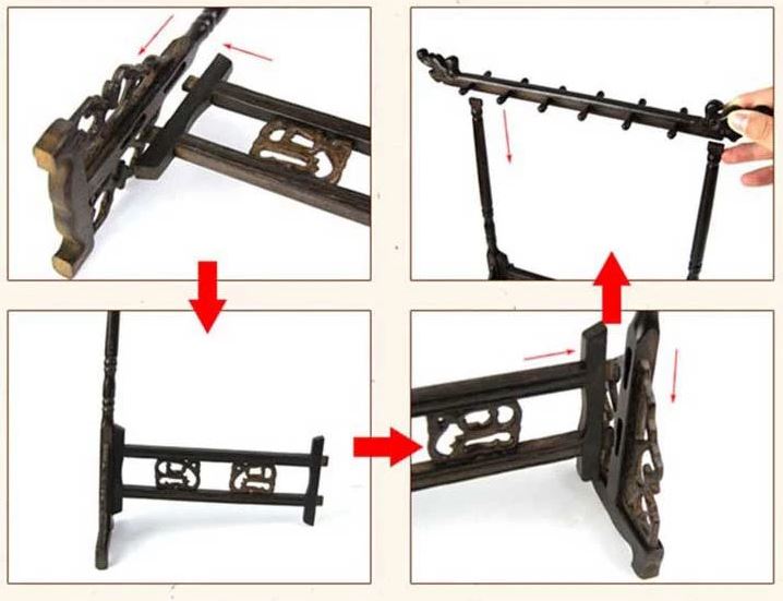 ที่แขวนพู่กันจีน 毛笔架 鸡翅木红木实木笔搁 毛笔挂 Maobi Hanging & Holder Mahogany Wood