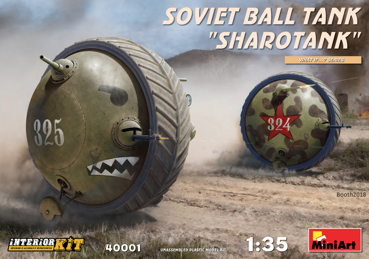 โมเดลรถถังบอลโซเวียตและชุดตกแต่งภายใน MiniArt ขนาด 1/35 MI40001 SOVIET BALL TANK “Sharotank” INTERIOR KIT