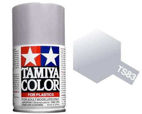 สีพ่นโมเดลรถ สีพ่นโครงรถ สีสเปรย์ทามิย่า Tamiya Spray Color TS-83 Metallic Silver (100 ml)